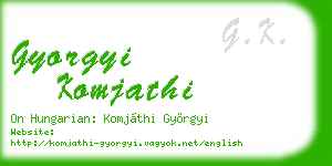 gyorgyi komjathi business card