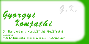 gyorgyi komjathi business card